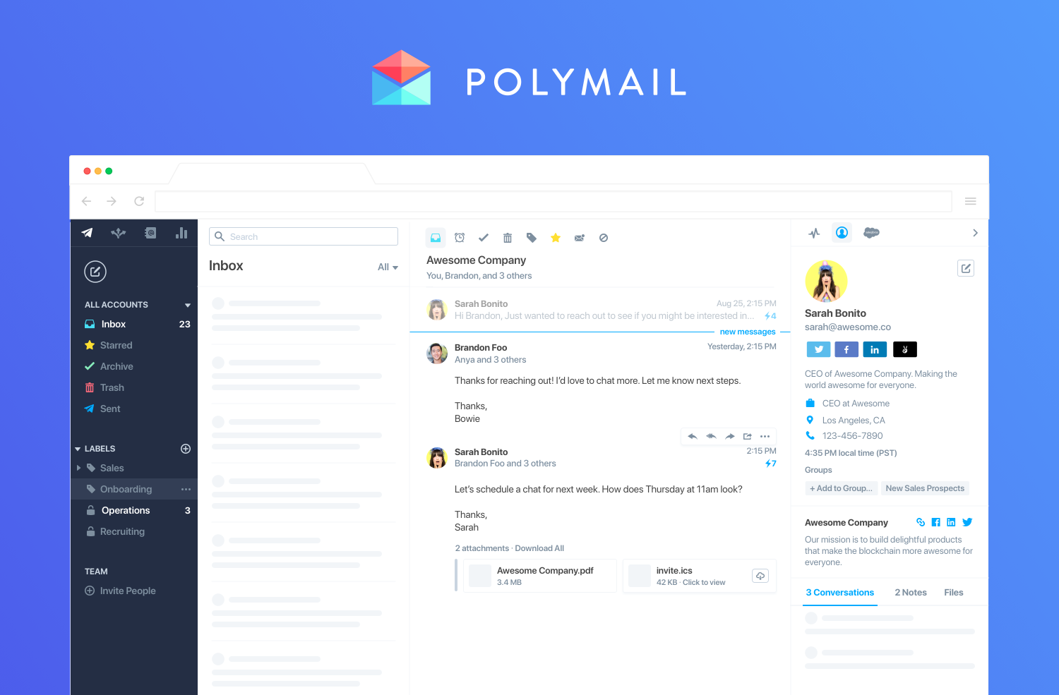 delete polymail from disk