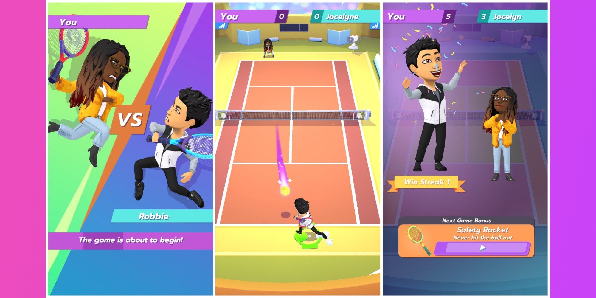 Snap P in Hru Bitmoji Tennis Do Snap Games AppleNovinky cz