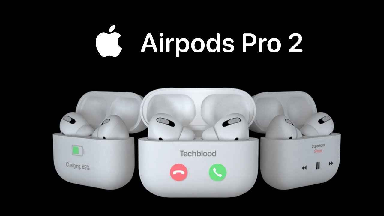 Koncept AirPods Pro 2 s Retina displejem AppleNovinky.cz
